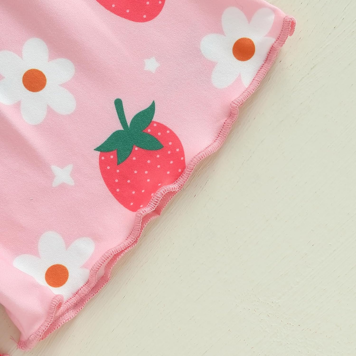 fhutpw Toddler Baby Girls Summer Clothes Floral Crewneck Short Sleeve T-Shirts Tops Ruffle Shorts Cute Outfits Set 6M-4T - Image 7