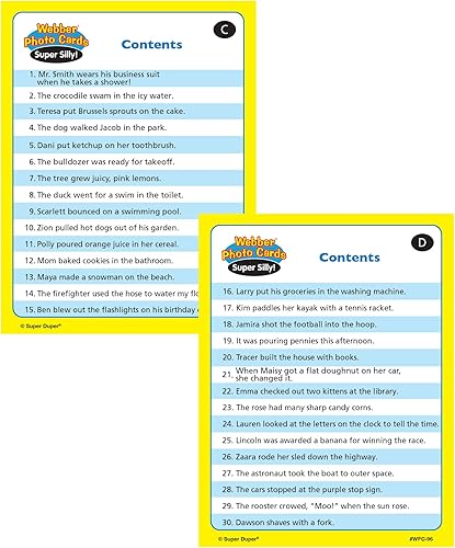Miniatura 3 de Super Duper Publications  Webber Photo Cards - Super Silly  Actividad de terapia del habla y del lenguaje  Recurso educativo para niños  Tarjetas