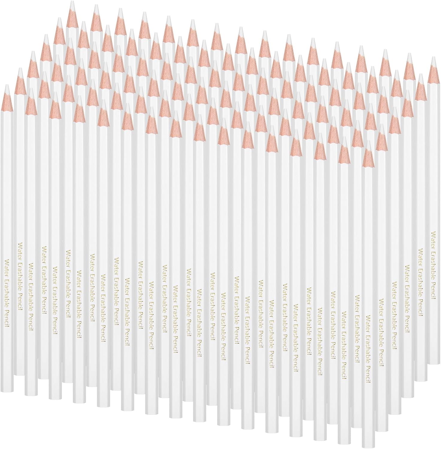 Sabary 96 Pcs White Fabric Pencils for Sewing White Colored Chalk Pencils Water Soluble Tailors Chalk for Fabric Wipe Quilting Pens Sewing Washable Marking Pen for Wedding Bridal Shower Games