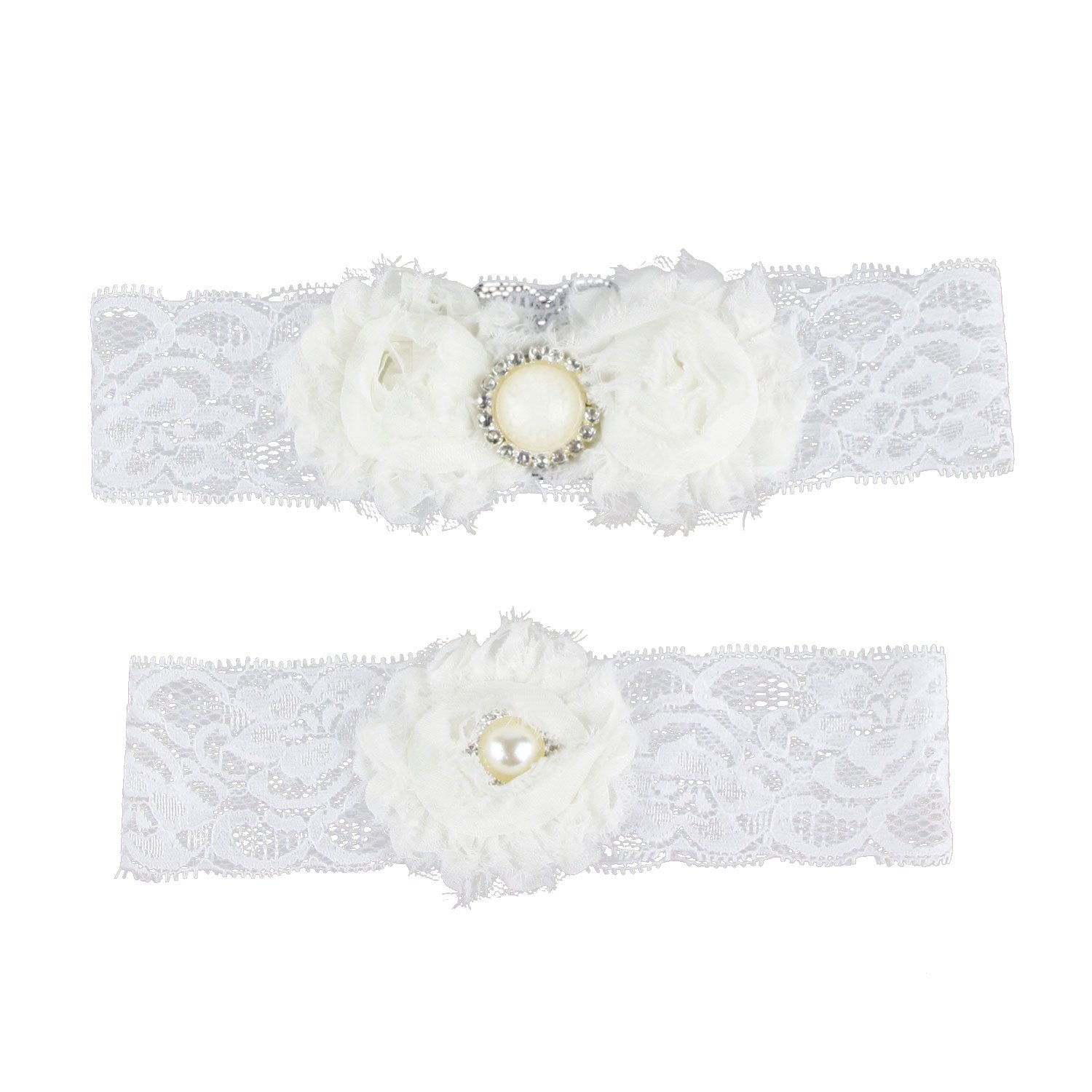 2PCS Wedding Prom Party Bridal Garter Set Elegant Elastic Floral Garter Lace Garter-image-28