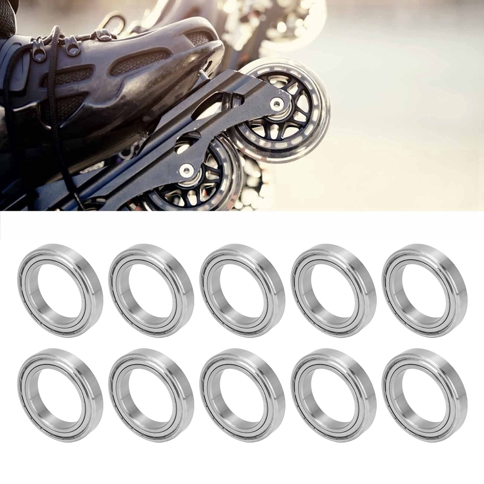 10 pièces de roulements à billes en acier inoxydable S6909Z 45x68x12 mm, roulements pour skateboard à double blindage, roulements silencieux et haute vitesse pour rollerblade,