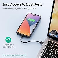 Vista 3 de Funda de batería para iPhone 14 Pro Max, 14 Plus y 13 Pro Max, funda de carga inteligente recargable real de 8600 mAh, batería protectora portátil