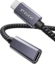 Stouchi USB Type-C Extension Cable 1M [PD100W/5A Fast Charging・10Gbps High-Speed Transfer・4K@60Hz Video Output] USB 3.2 Gen2 / Thunderbolt 3 Compatible Bi-Directional Type-C Male to Female Aluminum