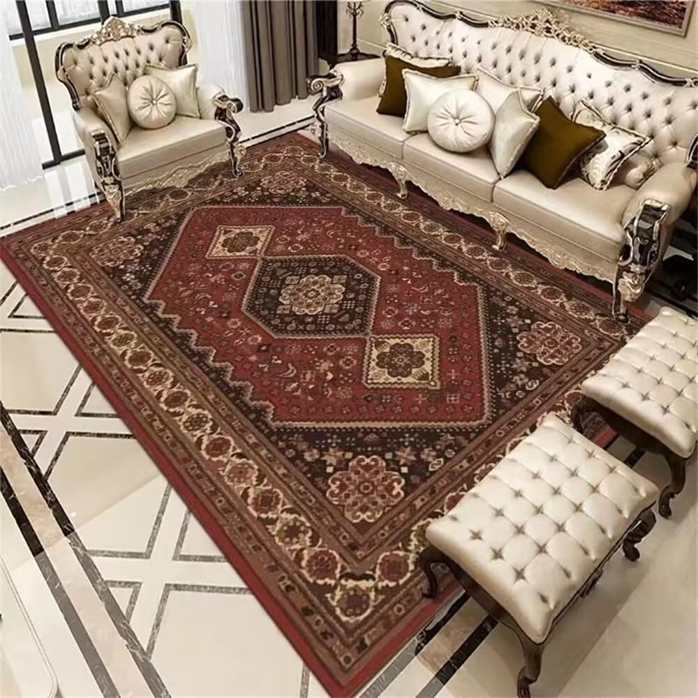 Tapis classique vintage 200X290cm imperméable et anti-poussière pour grand salon
