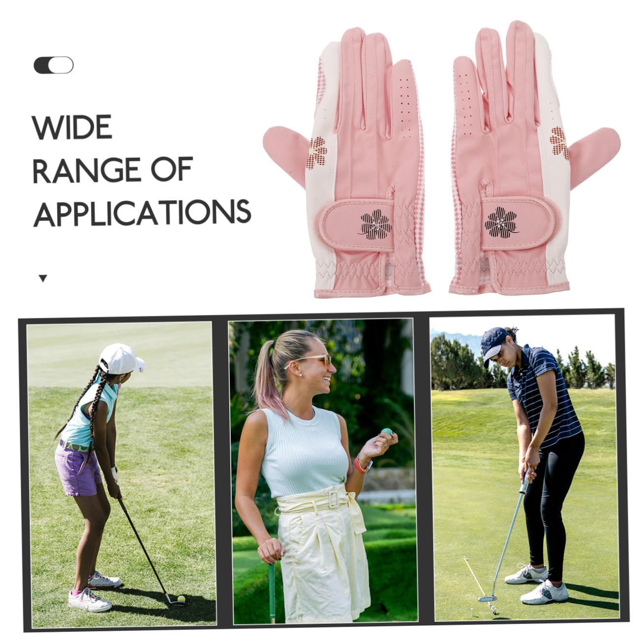 TOYANDONA Guanti Da Golf Junior Antiscivolo Guanti Da Golf Resistenti All Usura Design Rete Ventilato Accessori Per Donna