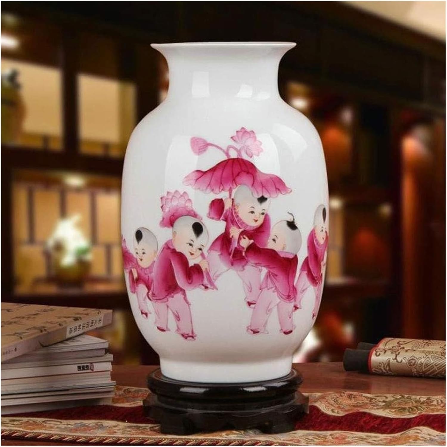 Vase Tabletop Indispensable Exquisite Excellent Porcelain Jingdezhen Ceramics White Flower