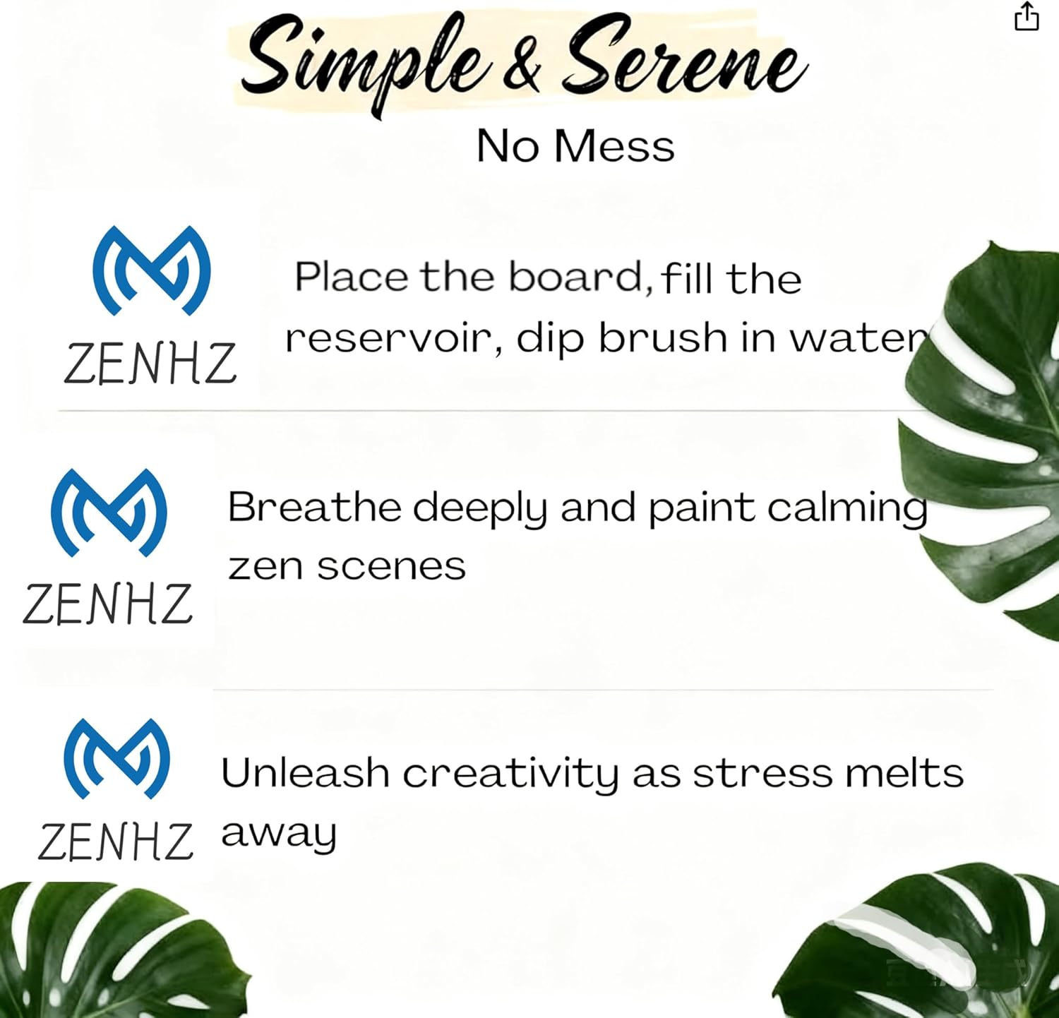 ZENHZ Zen Buddha Water Painting Board with OM 136.1 Hz Tuning Fork – Mindfulness & Meditation Kit for Stress Relief, Relaxation, Calligraphy Practice, and Sound Therapy, Unique Gift