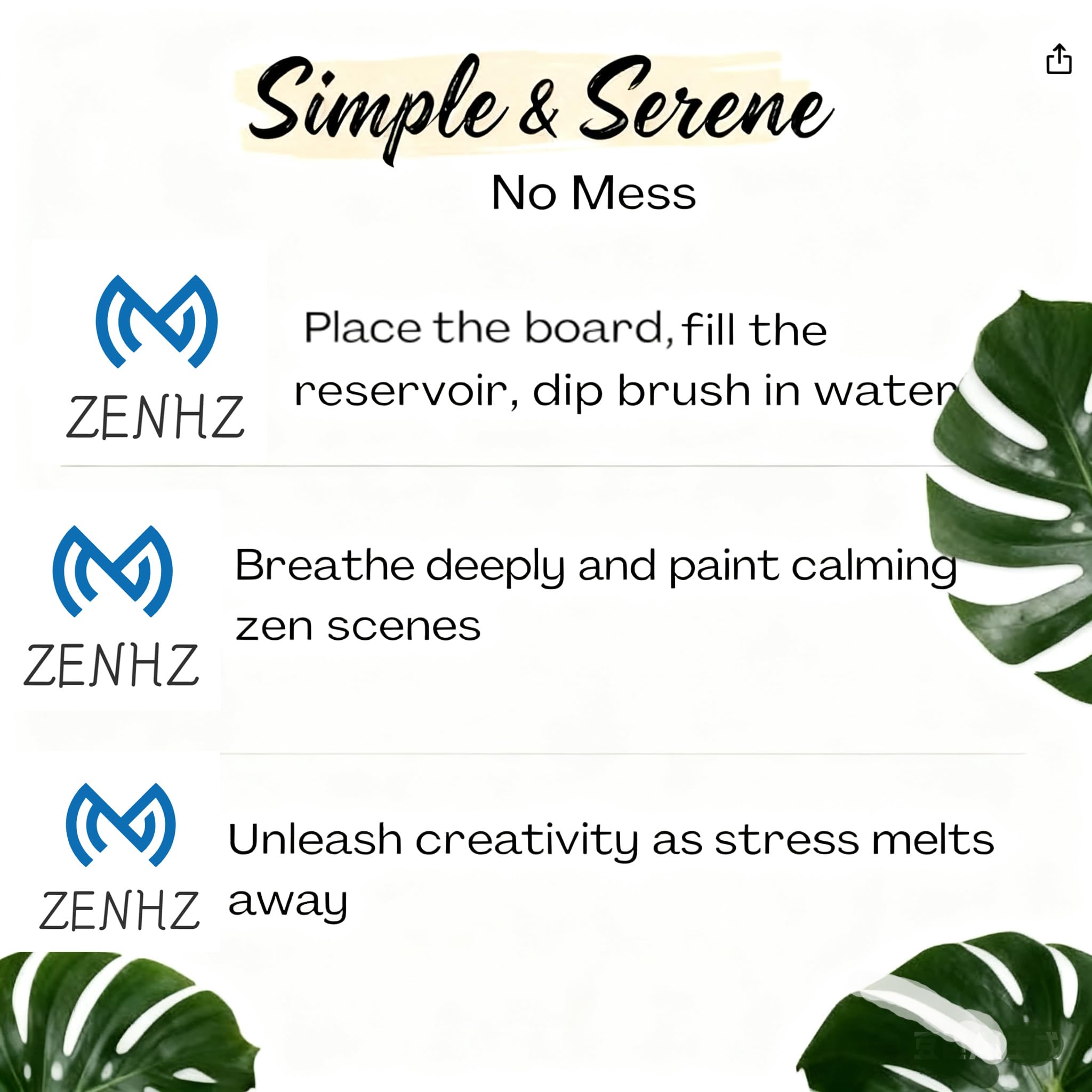 ZENHZ Zen Buddha Wassermalbrett mit OM 136,1 Hz Stimmgabel - Achtsamkeits- und Meditationsset für Stressabbau, Entspannung, Kalligraphie-Praxis und Klangtherapie, einzigartiges Geschenk