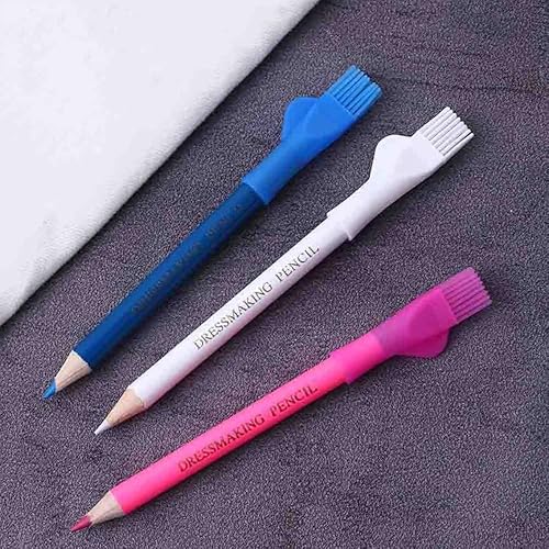 Miniatura 8 de Lápices solubles en agua para tela, lápices de marcado con tapa de cepillo, lápices de costura, lápices de marcado de boceto, lápices de tela,