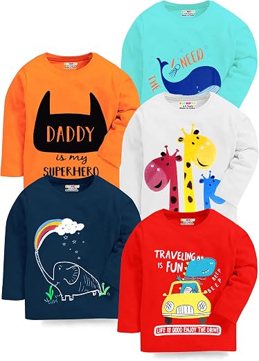 Kuchipoo Baby Girl & Baby Boy Regular Fit Cotton T-Shirt