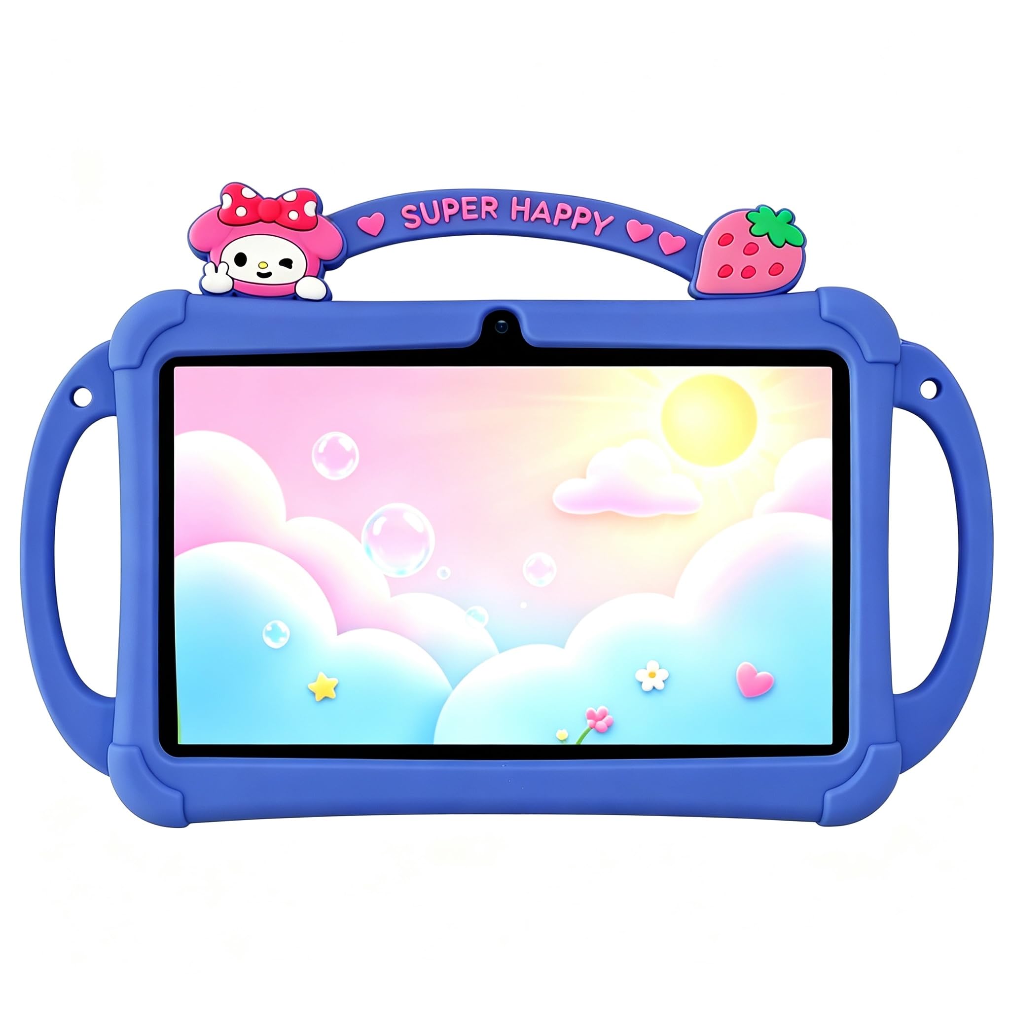 PRITOM 7-inch Android Tablet, 2GB RAM, 32GB Storage, Quad-core Processor, 1024×600 IPS Display, Wi-Fi and Bluetooth, Shock-Resistant Protective case, Built-in Parental Controls (Blue)