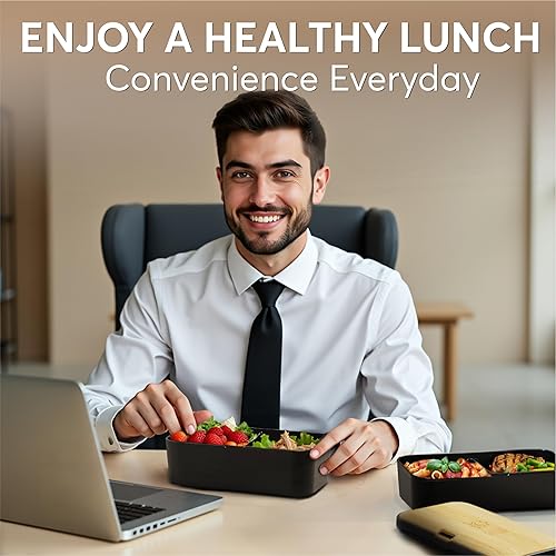 Miniatura 7 de Umami Caja Bento de alta calidad que es 100% a prueba de fugas y muy fácil de limpiar, encajable para almacenamiento, todo en uno y sin BPA