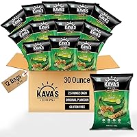 Vista 11 de Kava's Chips de plátano lima 2.5 oz (70g) - Sin gluten - Chips veganos - Snacks saludables