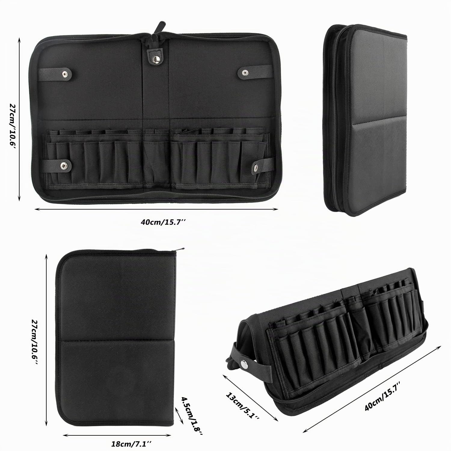 Bolsa para brochas de Maquillaje Bolsa Plegable para brochas de Maquillaje Estuche Profesional para brochas para Viajes y casa (brochas no Incluidas)