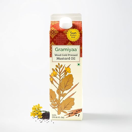 Gramiyaa Wood Cold Pressed Mustard Oil 1 Ltr 100 Pure Unref