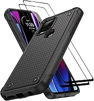 Vista 1 de Jeylly para Moto G Stylus 5G 2021 Funda con [2 Pack] Protector de Pantalla de Vidrio Templado, Protección Grado Militar Anti-Arañazos, Funda