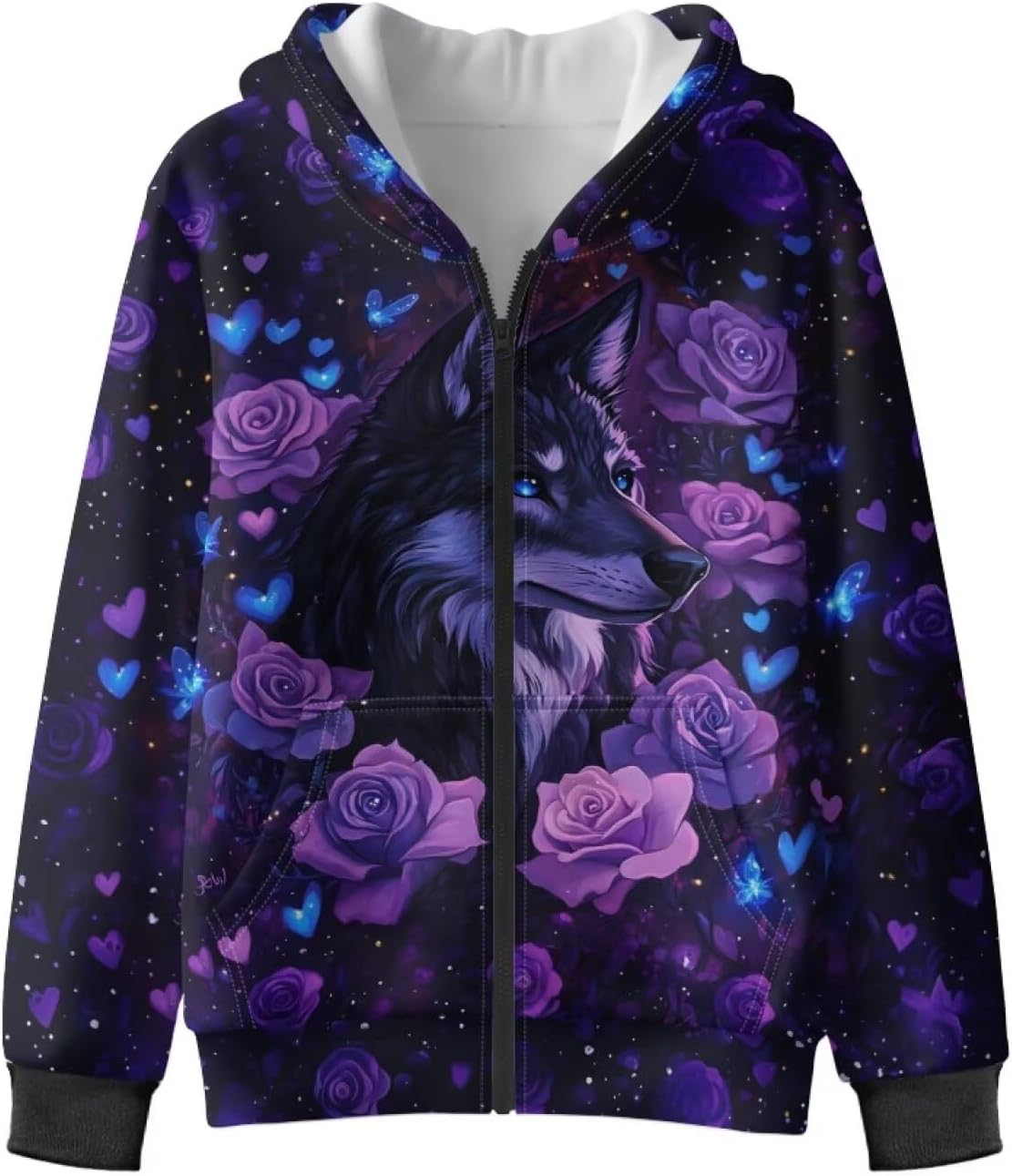 Cute Zip Up Hoodies for Girls Fleece Hooded Sweatshirt with Pockets Fall Winter Clothes Size 5-14 Years - Image 4