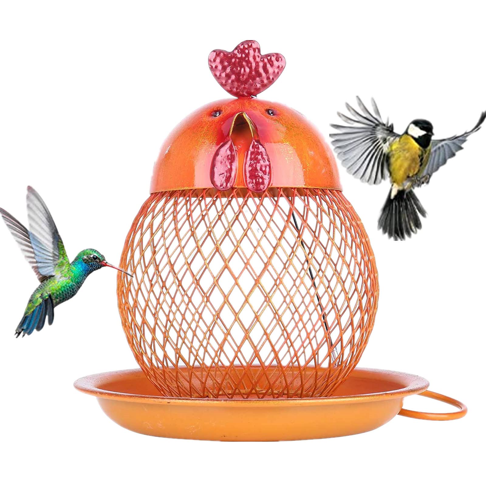 Comederos para Pajaros Ventana Comedero Pajaros Exterior Ventana con Ventosa Comedero para Pajaros,Orange