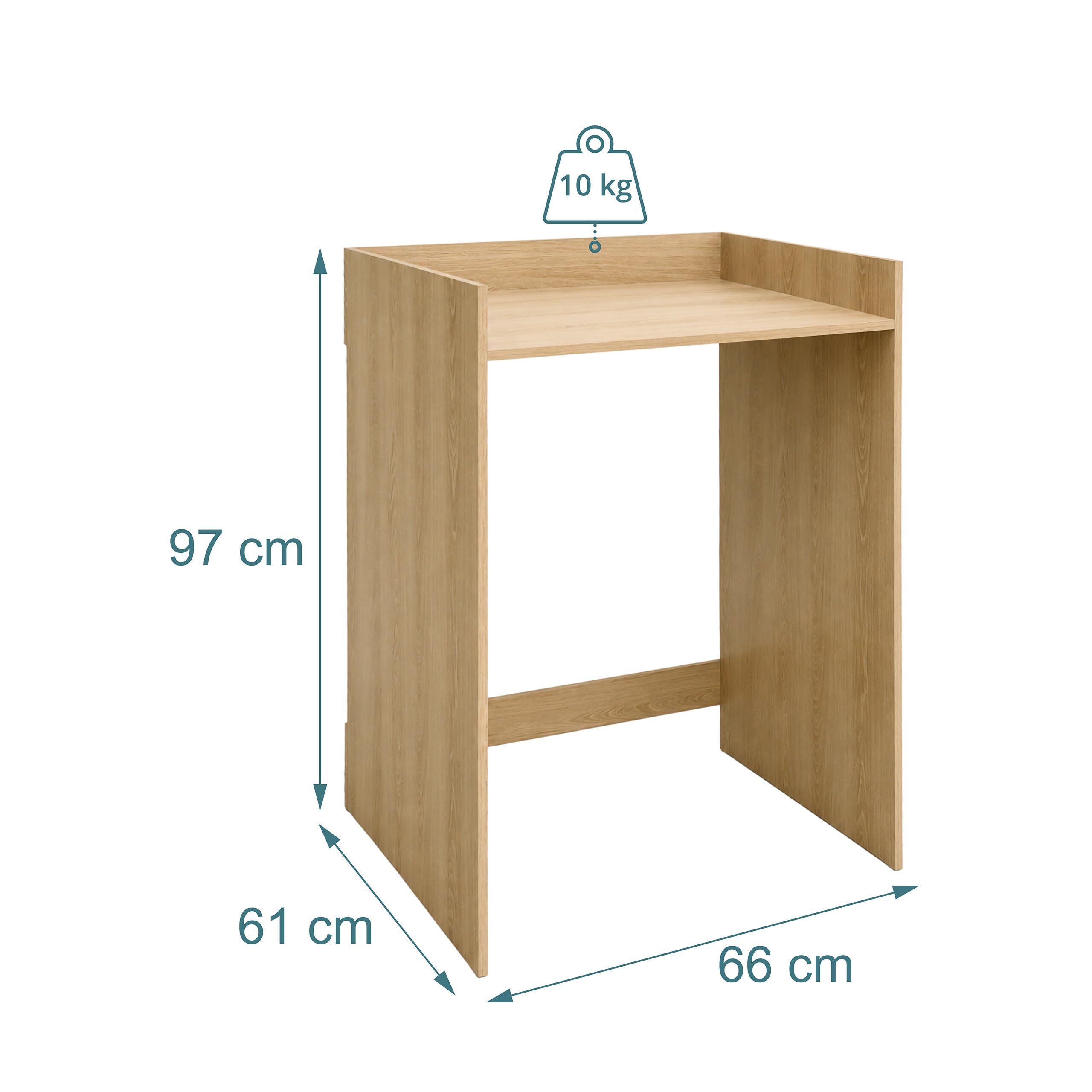 Relaxdays Armario para Lavadora, marrón Claro | Estantería para poner encima de la lavadora y la secadora, (Al x An x Fon): 97 x 66 x 61 cm, armario superpuesto