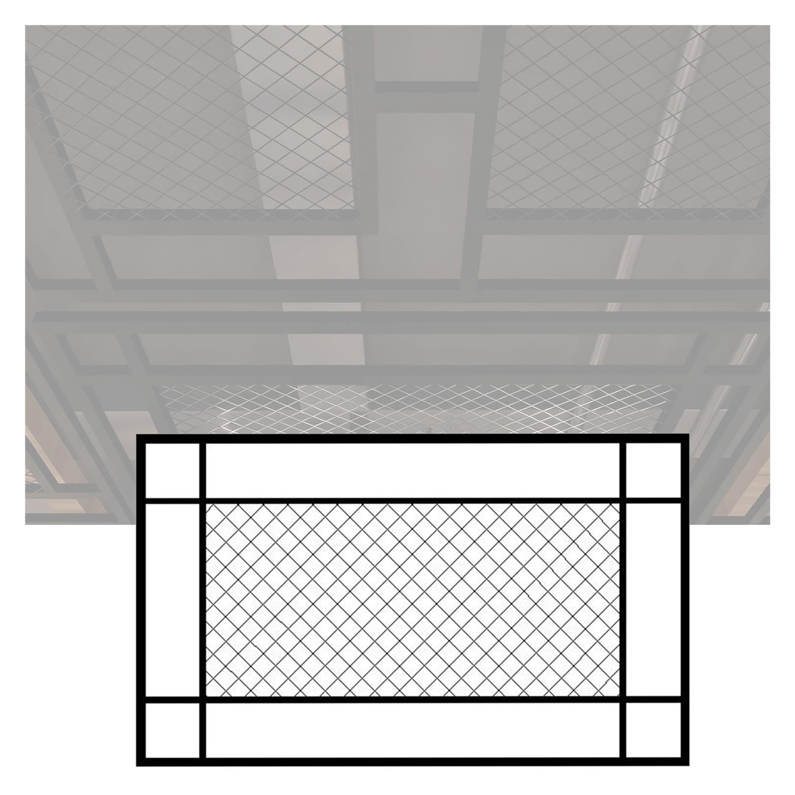 Tabiques de metal para techos de pared GriPane de 100 x 100 cm, separadores de habitación