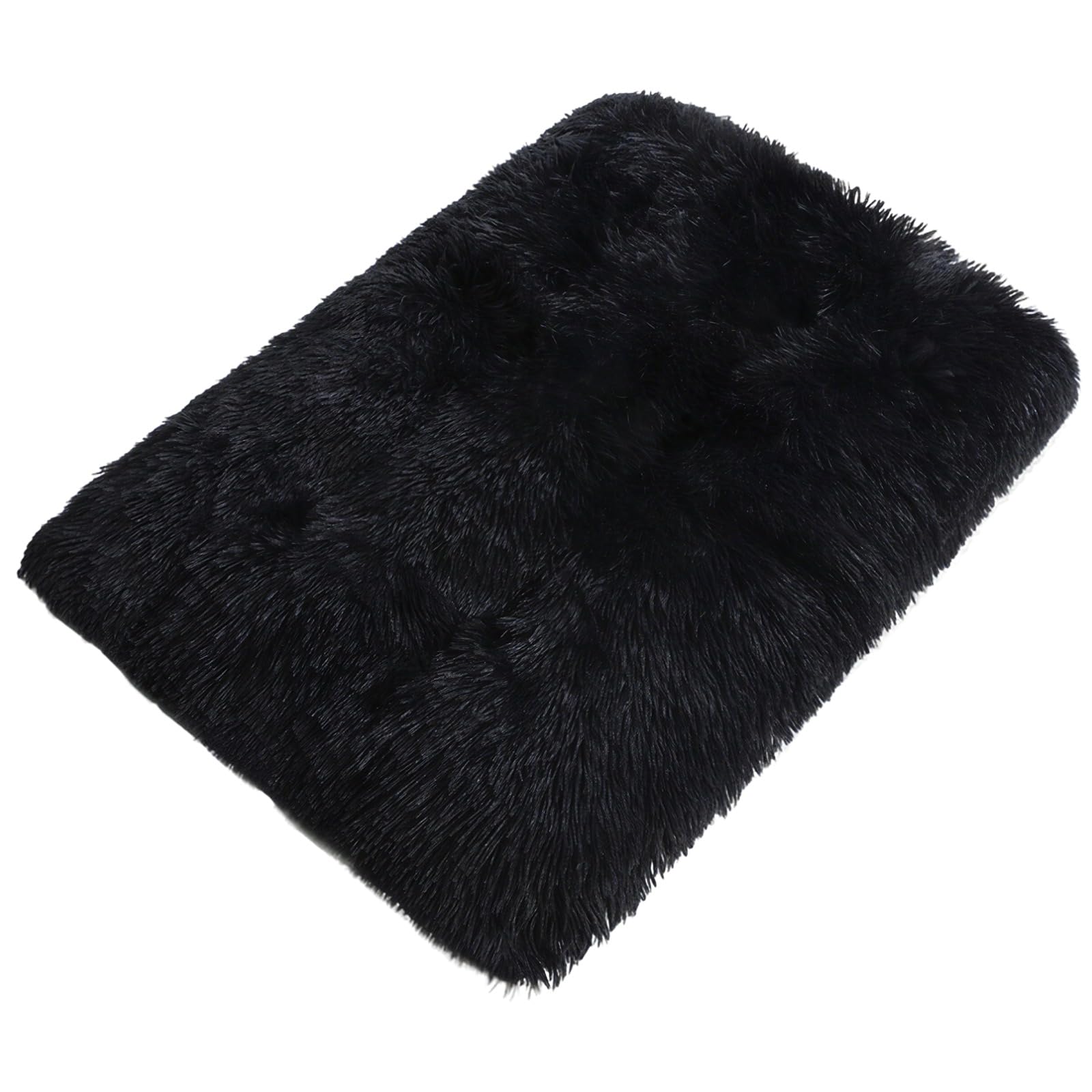 Générique Tapis de Cage pour Petit Chien Noir, 55 x 40 cm, lit Moelleux et Doux pour Chiot, Tapis Chaud pour chenil d'hiver pour Petits Chiens et Chats, Couchage Confortable pour Cage