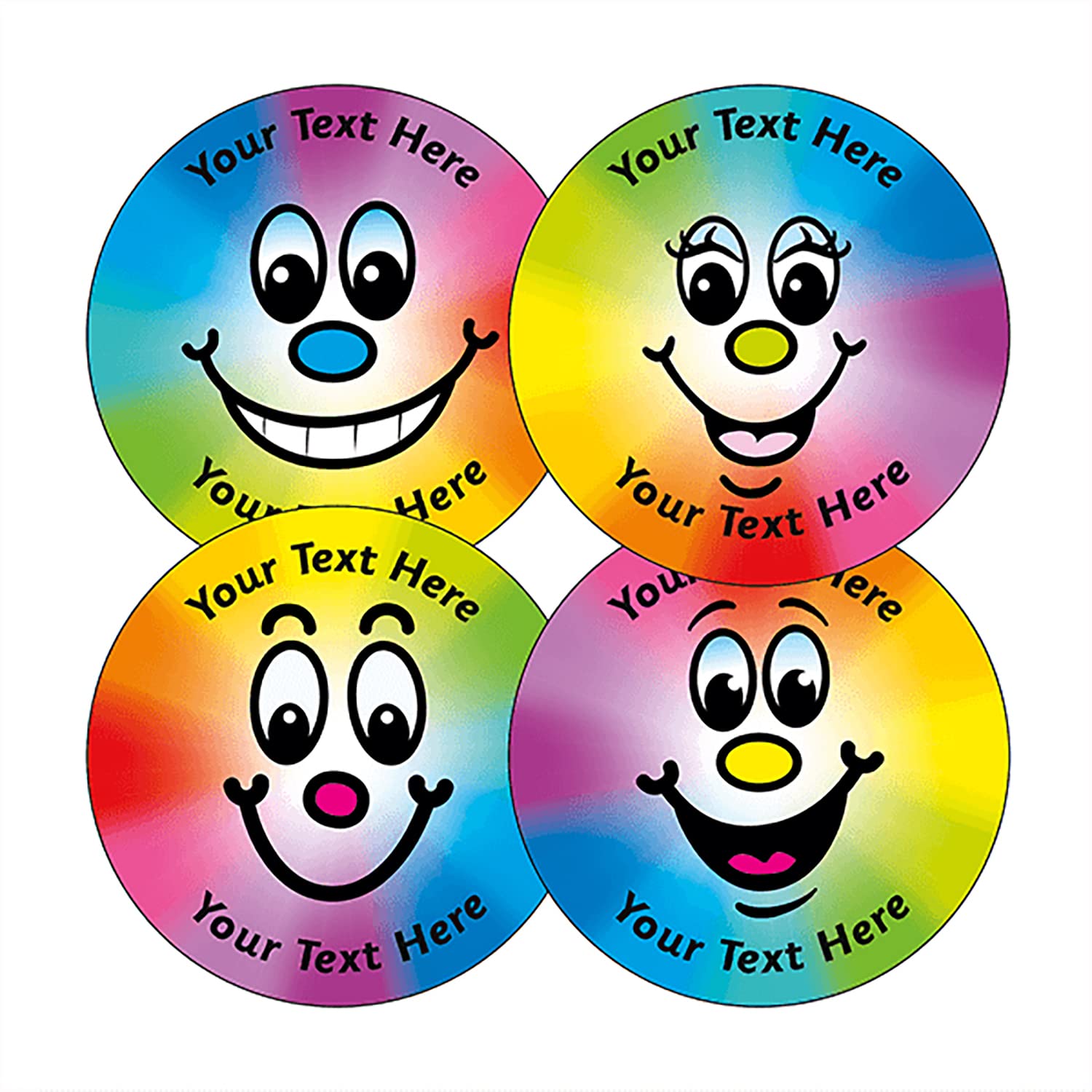 105 Personalised Rainbow Smiley Sweet Shop Scented Childrens Pupils Motivational School Praise Teachers Reward Stickers 37mm Primary Teaching Services…