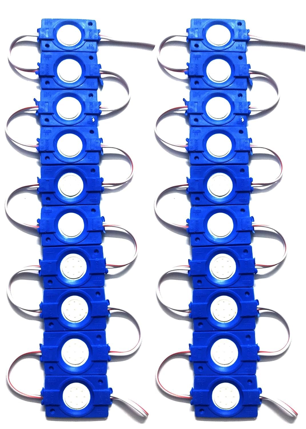 20 Pieces (Blue) DC 12 Volt 2.4 Watt Coin Shape LED Module Light Multipurpose Use for Auto, Bike & Car Decoration-image-32