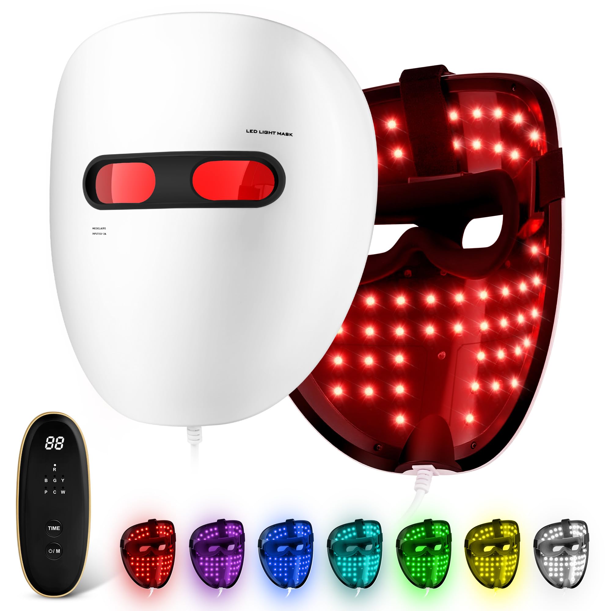 Red Light Mask for Face Infrared Light Face Mask 7 1 Color Red Light Face Mask Set with