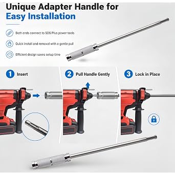 SDS Plus to SDS Plus Adapter with 10.24Extension Shaft