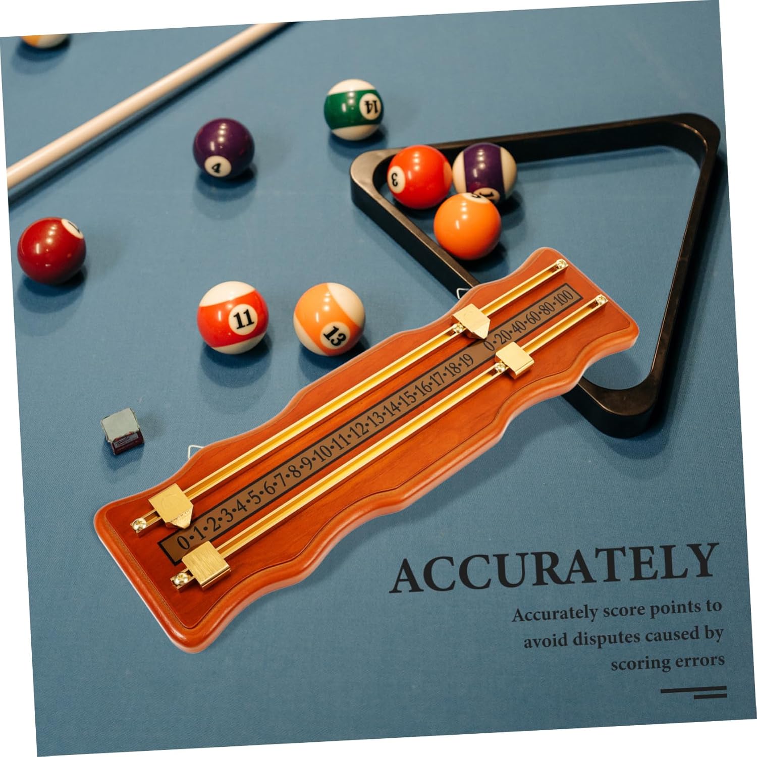Sosoport Snooker Sports Scoreboard Billiard Scorekeeper Rails Reusable Scoreboard for Competition
