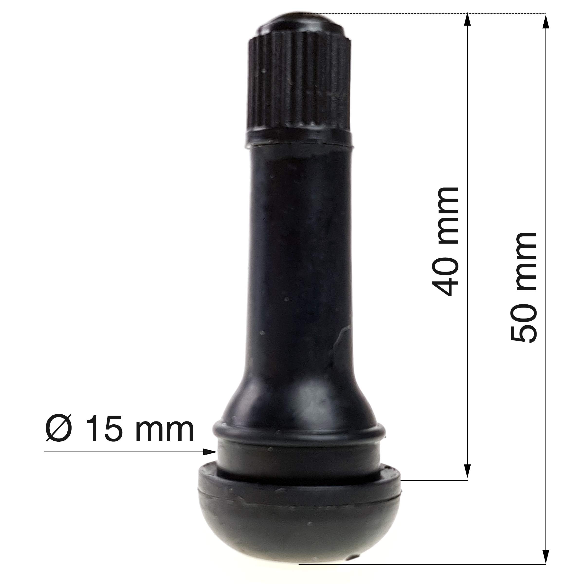 Stix 1000 Valves de Roue Tubeless TR414 V2.03.2 Voiture et Utilitaire, Trous Jante 11.3mm, Hauteur 40mm