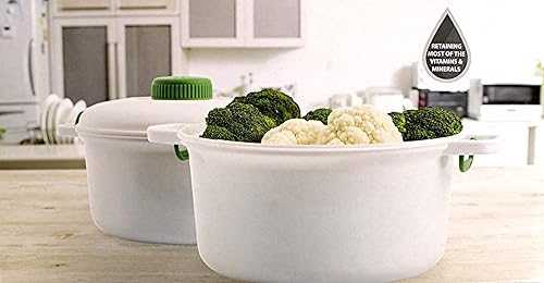 Miniatura 2 de Eco Friendly Microwave Pressure Cooker Steamer Healthy Cooking Quick Fast Vegetables Meats Poultry Fish Rice Cooker No Oil Needed! BPA FREE