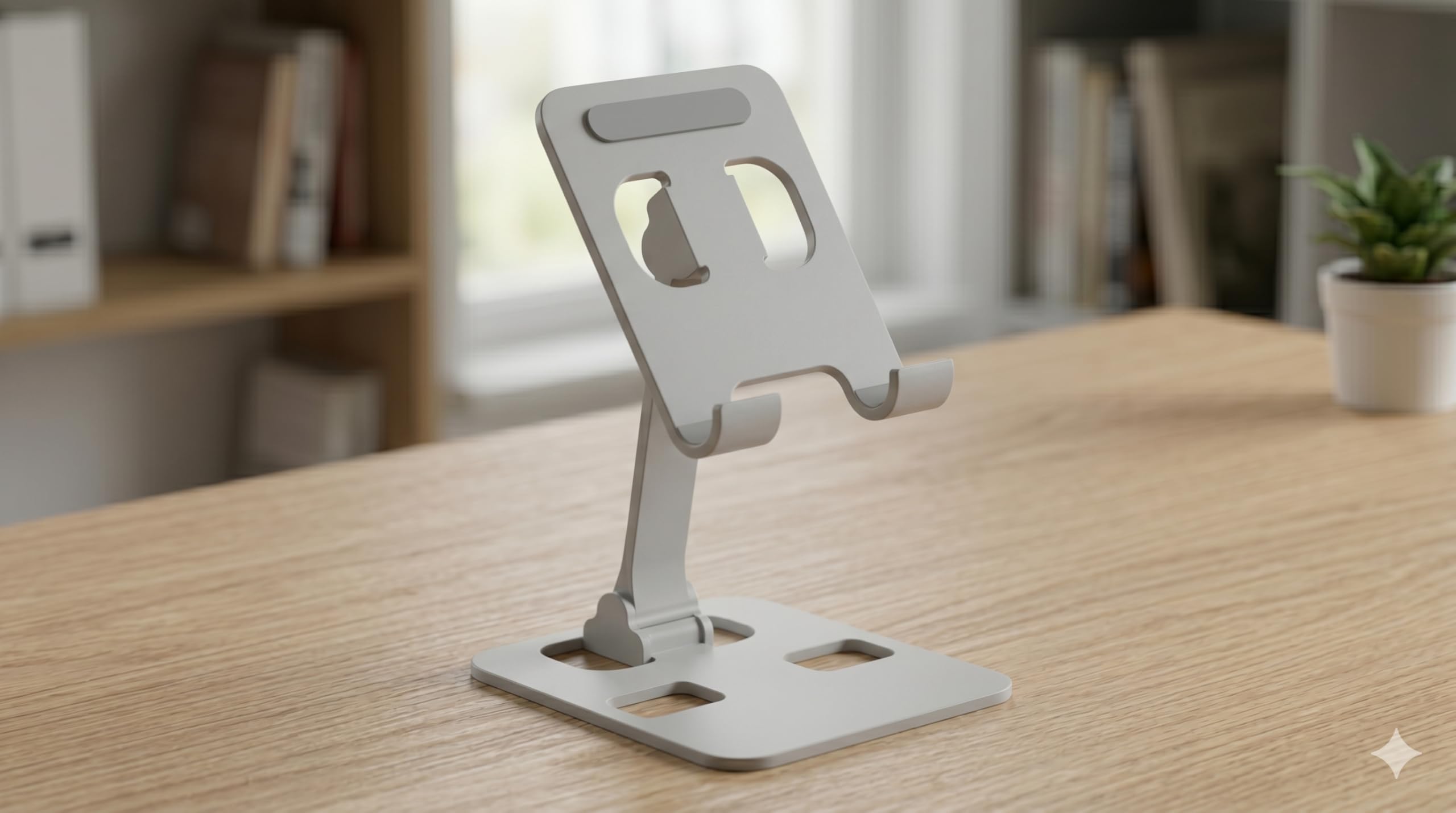 Adjustable Phone Stand for Desk, Foldable Aluminum Cell Phone Holder, Portable Phone Stand Compatible with iPhone, Samsung, Android Phone, Tablet.