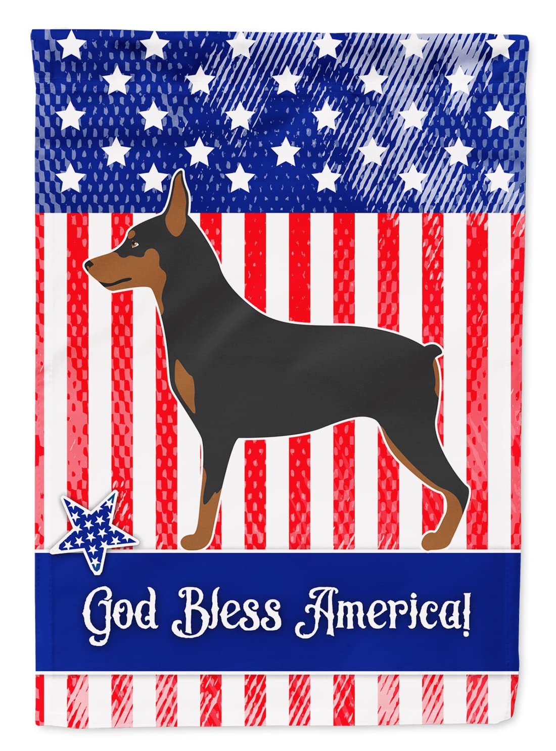 Miniature Pinscher drapeau de jardin petit format multicolore extérieur
