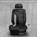 CAR PASS CAR-Grand Universal 3D Air Mesh-100% Breathable Sporty Car Seat Covers Airbag and Rear Split Bench 3 Zipper Compatible for 90% Automotive SUV Truck Saden Women (Full Set, Black Gray)