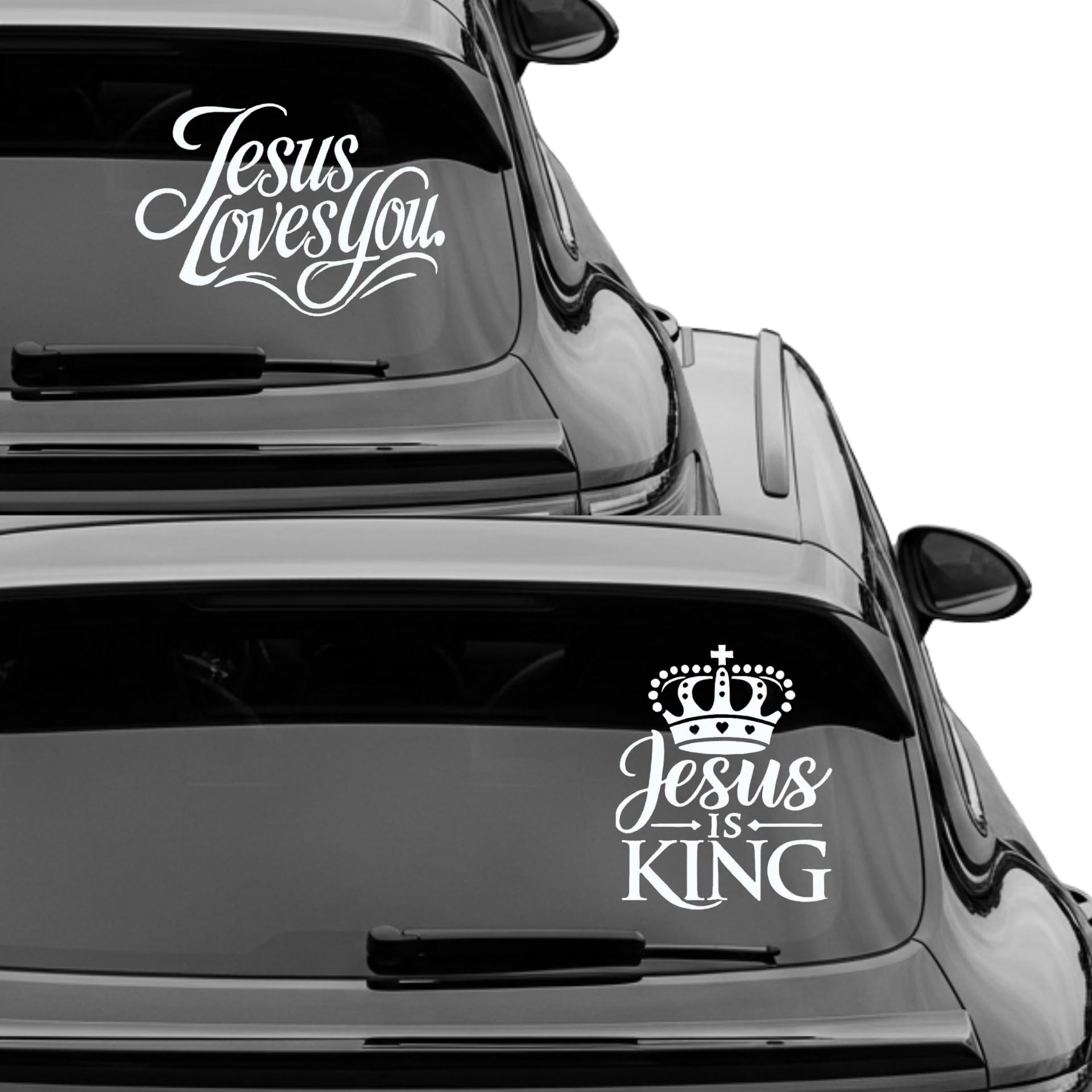 Pegatinas Jesus is King un mensaje de fe y amor cristiano pack de 2