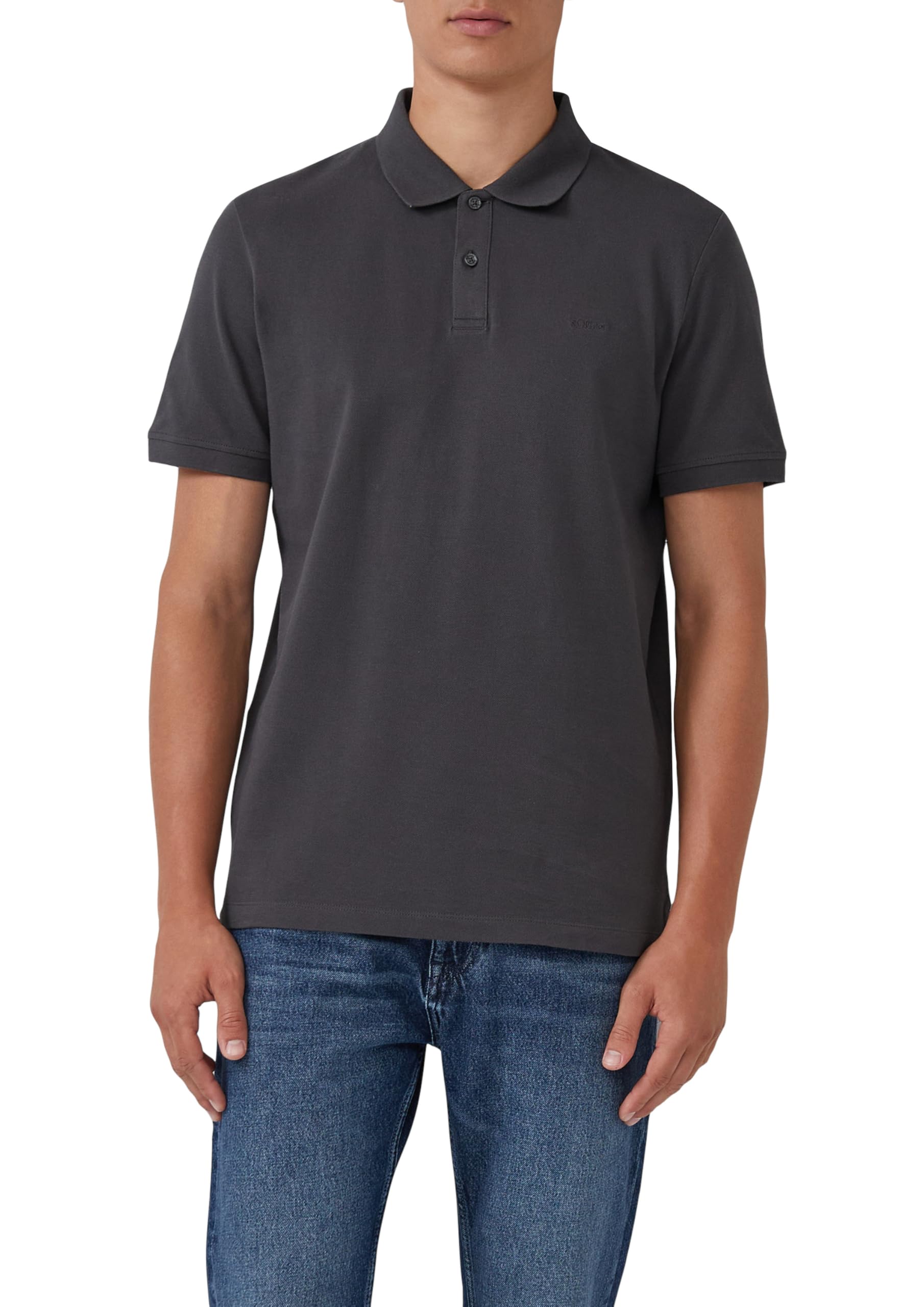 s.Oliver Herren Poloshirt aus Piqué mit Logo im Doppelpack Polohemd