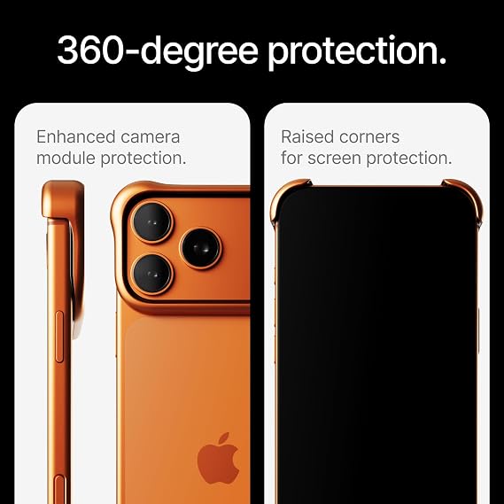 Arc Pulse Compatible with iPhone 17 Pro Phone Case (2025), Minimalist Protective Shock Absorption Aerospace Grade Aluminum Shells + Elastomer Inlays Easy Fit 6.3 inch