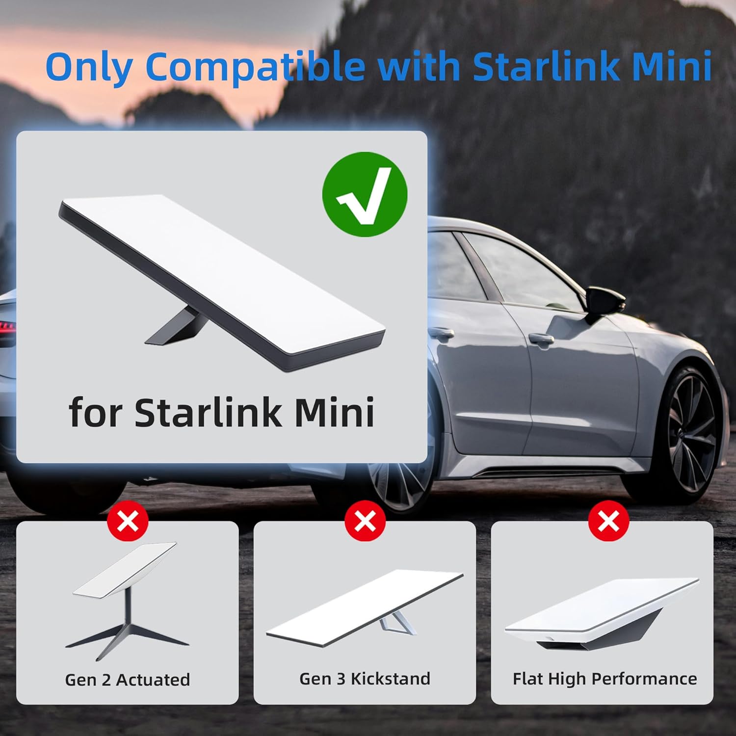 Starlink Mini Suction Cup Mount kit, Strong Suction Design for Car Windows & Sunroofs, Stable Satellite Signal for RVs, Boats and Road Trips