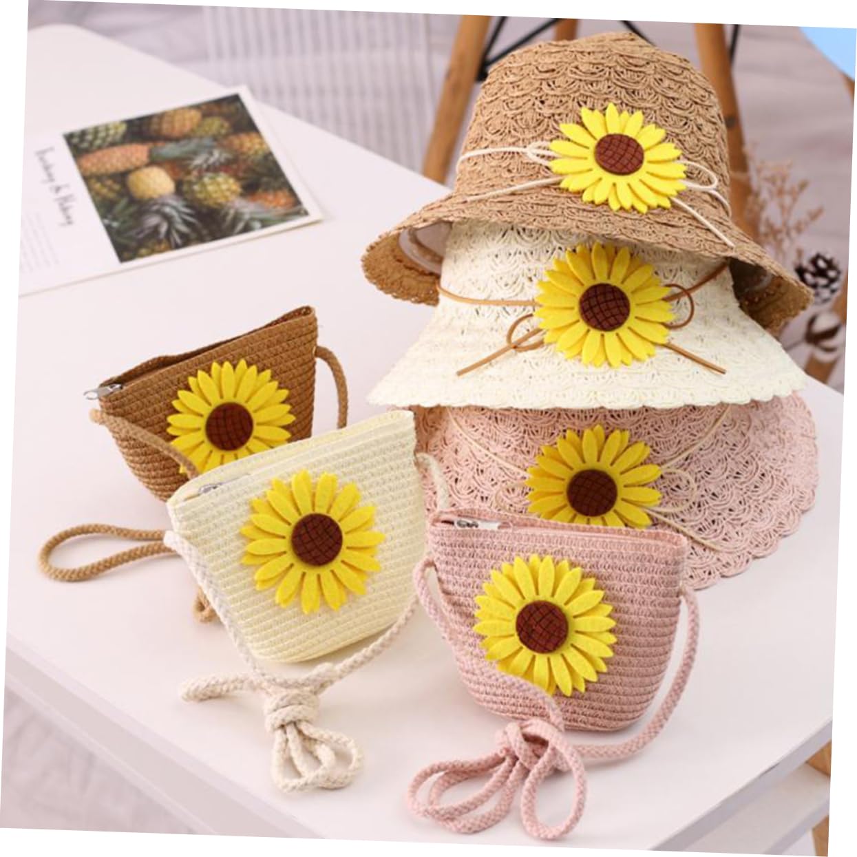 FOMIYES Sommer Sonnenhut mit Uv Tragetasche Faltbarer Strohhut für Jungen für Strand Outdoor Aktivitäten Elegantes Design für Zusätzlichen