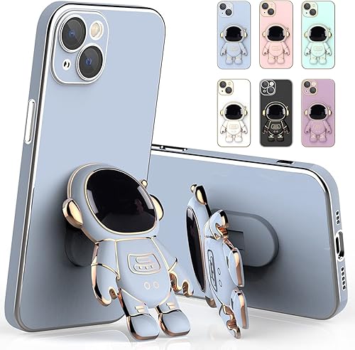 Astronaut - Funda compatible con iPhone 11, 12, 13 Pro Max 6D, con soporte, funda de astronauta azul para iPhone 13 Pro Max