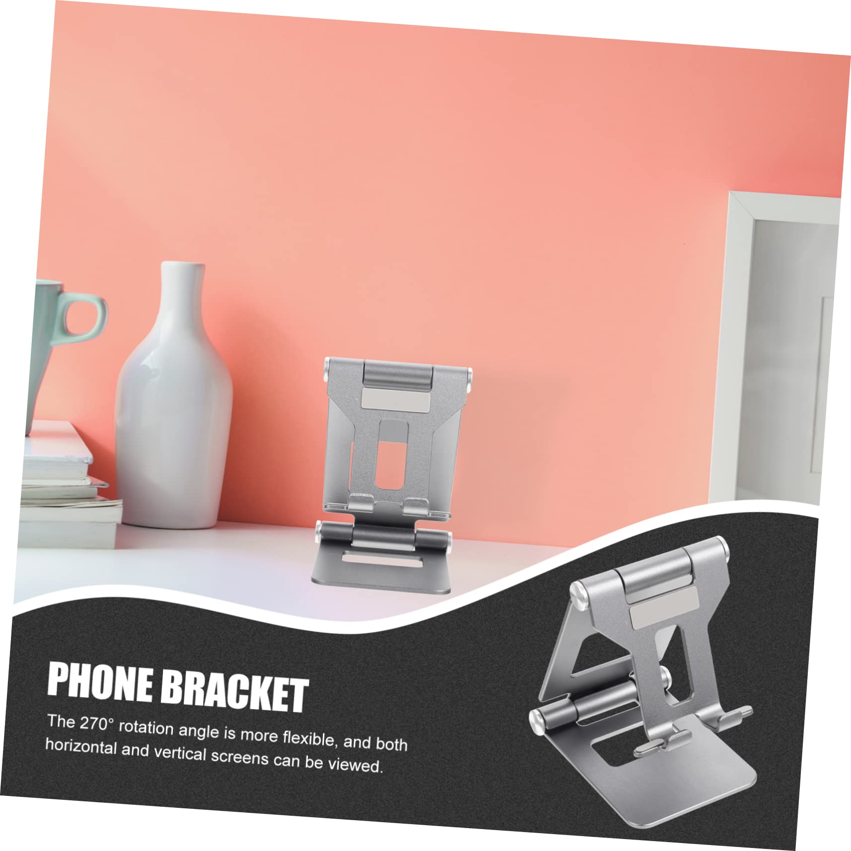 Gatuida 3pezzi Supporto Pieghevole Per Telefono e Tablet Da Scrivania Supporto Portatile Per Ufficio Salotto e Camera Da Letto Design Compatto e Pratico Stabilità Ottimale Su Superfici