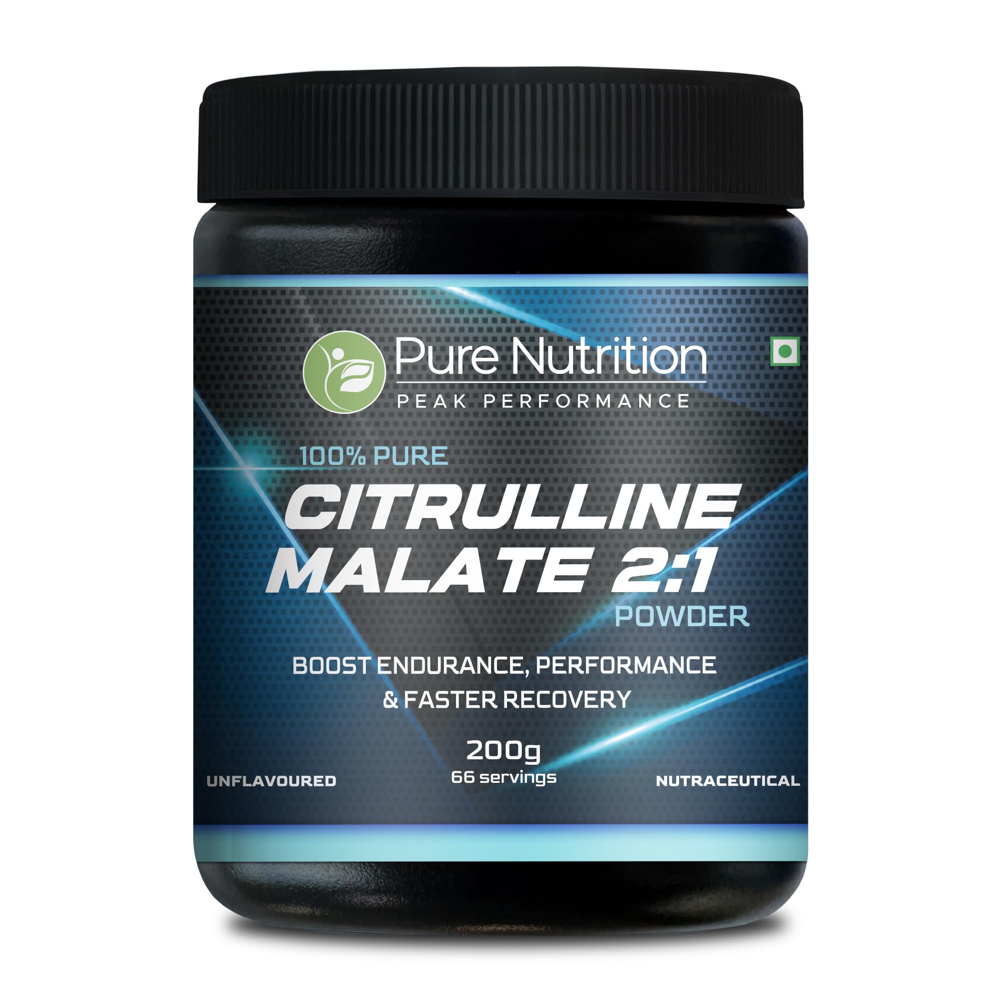 Pure Nutrition L-Citrulline Malate 2:1 Powder – 200g, 66 Servings | 100% Pure & Unflavoured | Boosts Stamina, Enhances Performance, Speeds Muscle Recovery & Reduces Fatigue | Ideal Pre-Workout for Men & Women