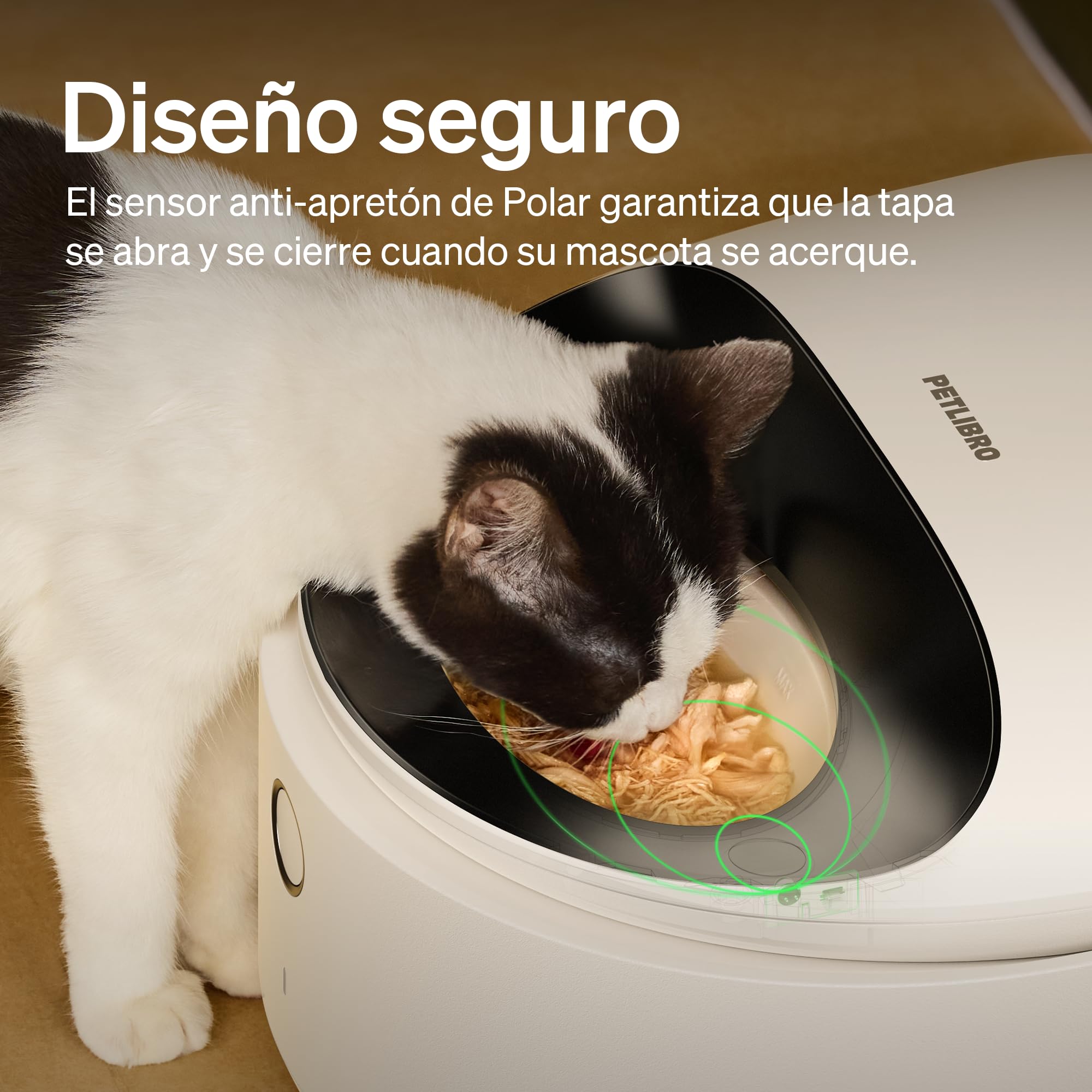 PETLIBRO Comedero Gato Automatico Comida Humeda, 2,4 GHz Wi-Fi Control de Aplicación, Refrigerado y con Refrigeración por Semiconductores, Frescas para 3 días, Dispensador Comida Humeda (Blanco)