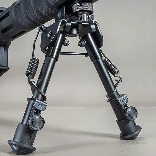 Miniatura 3 de SME Bi-Pod con resorte  Pistola portátil de aluminio ajustable de montaje de abrazadera estable y duradera con soporte de 2 patas con patas