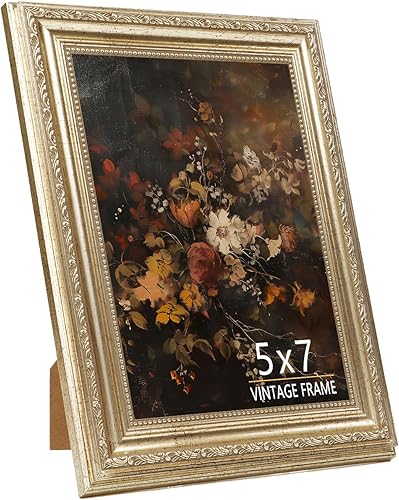 Miniatura 12 de Marco de fotos de 8 x 10 pulgadas, marco de fotos dorado bronce vintage para mesa y montaje en pared, marco de fotos antiguo de 8 x 10 pulgadas para