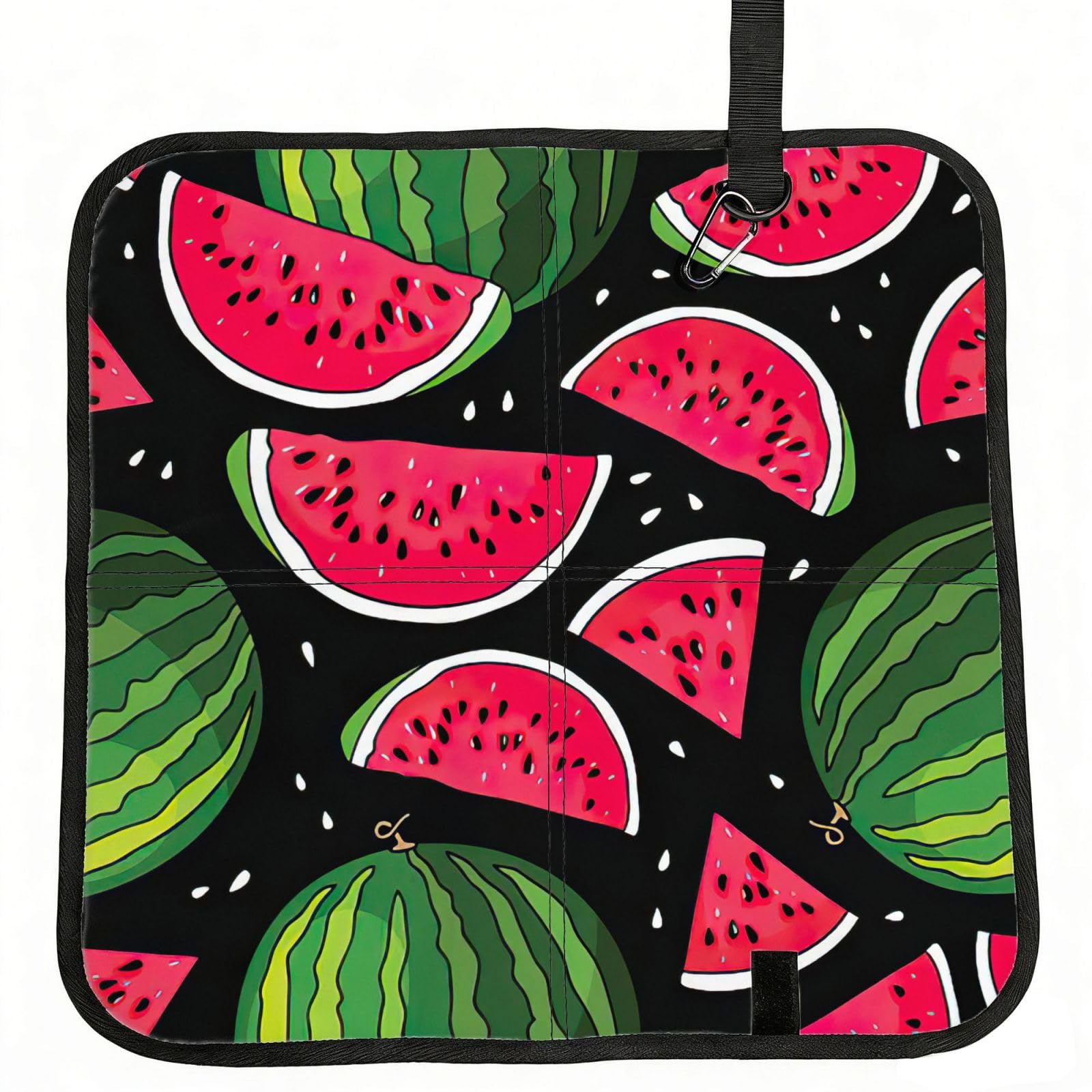 NImongt Watermelon Print Portable Chair Pad Foldable Seat Cushion Outdoor Seating Office Picnic Camping
