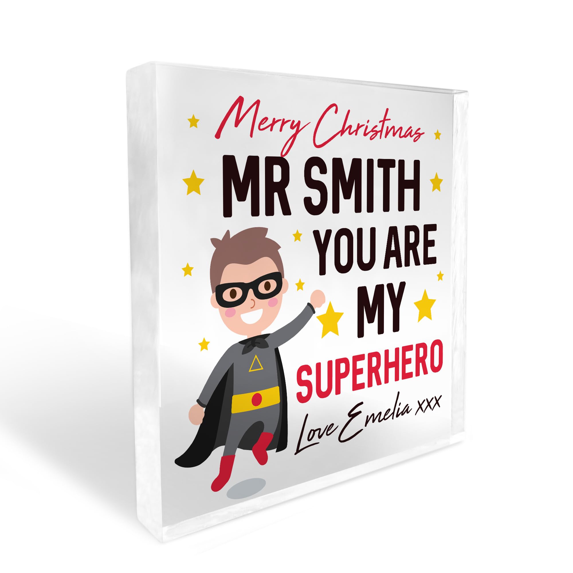 Red Ocean PERSONALISED Teacher Gifts For Men Superhero Gifts Teacher Gifts Thank You Gift For Him Keepsake
