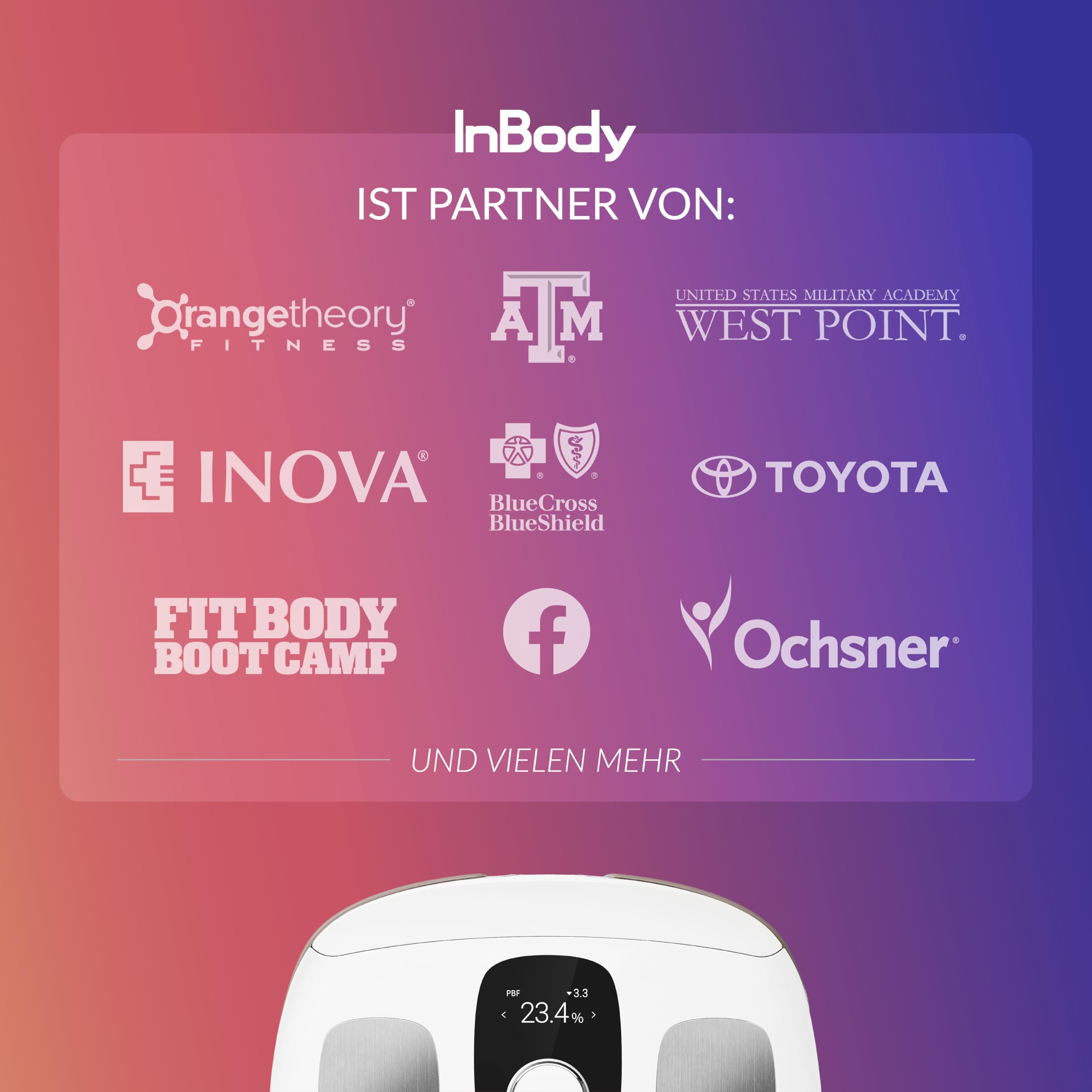 InBody Dial H30 Intelligente Körperzusammensetzungswaage – misst das gesamte Körpergewicht, Skelettmuskelmasse, weiche Magermasse, Körperfettmasse, prozentuales Körperfett, viszerales Fett und mehr