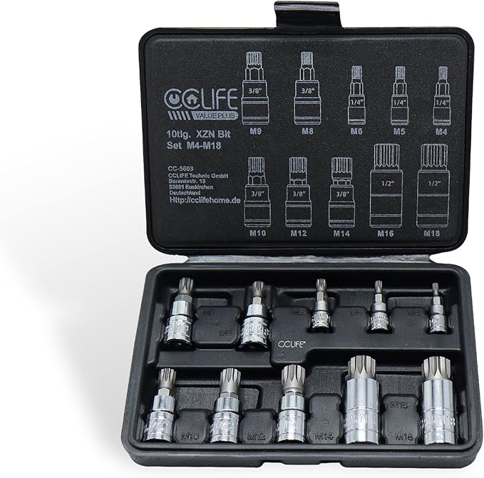 Sukudon 10-tlg. Stecknuss-Set M4-M18 - Vielzahn Bits Mit Aufbewahrungsbox